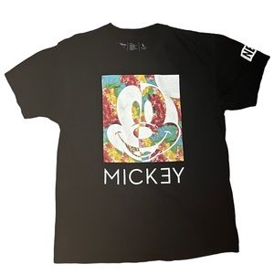 multi colored mickey shirt